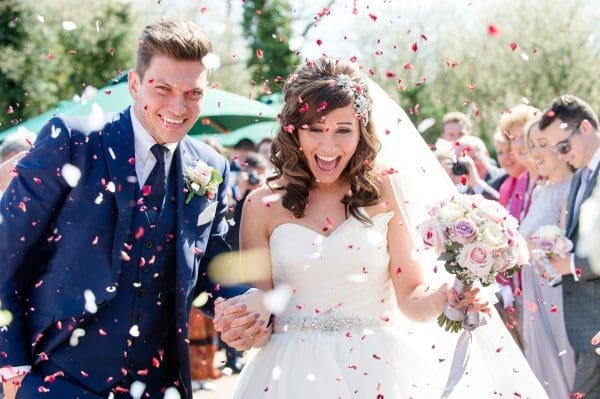 Confetti on your wedding day Essex Wedding Photographer